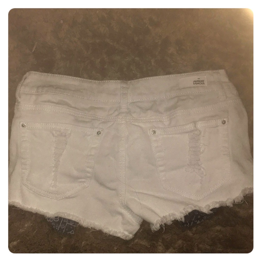 White denim shorts